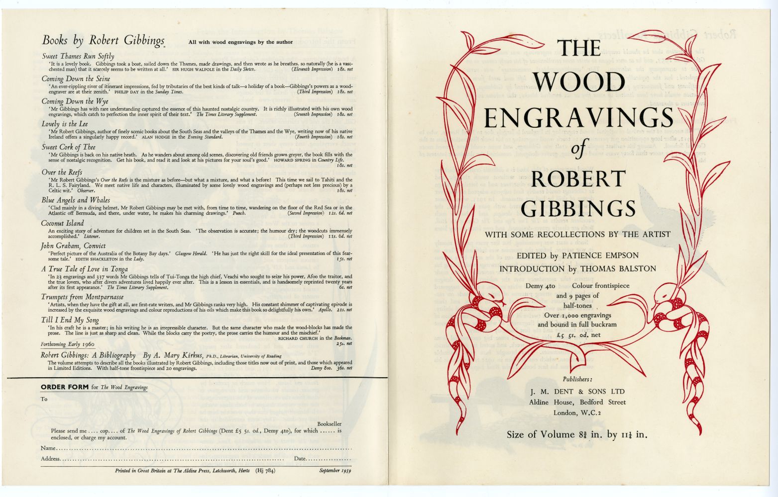 『ロバート・ギビングスの木版画』（1959年、J.M.DENT & SONS）の内容見本02